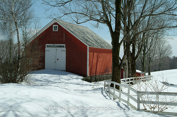 Red Barn in Winter
